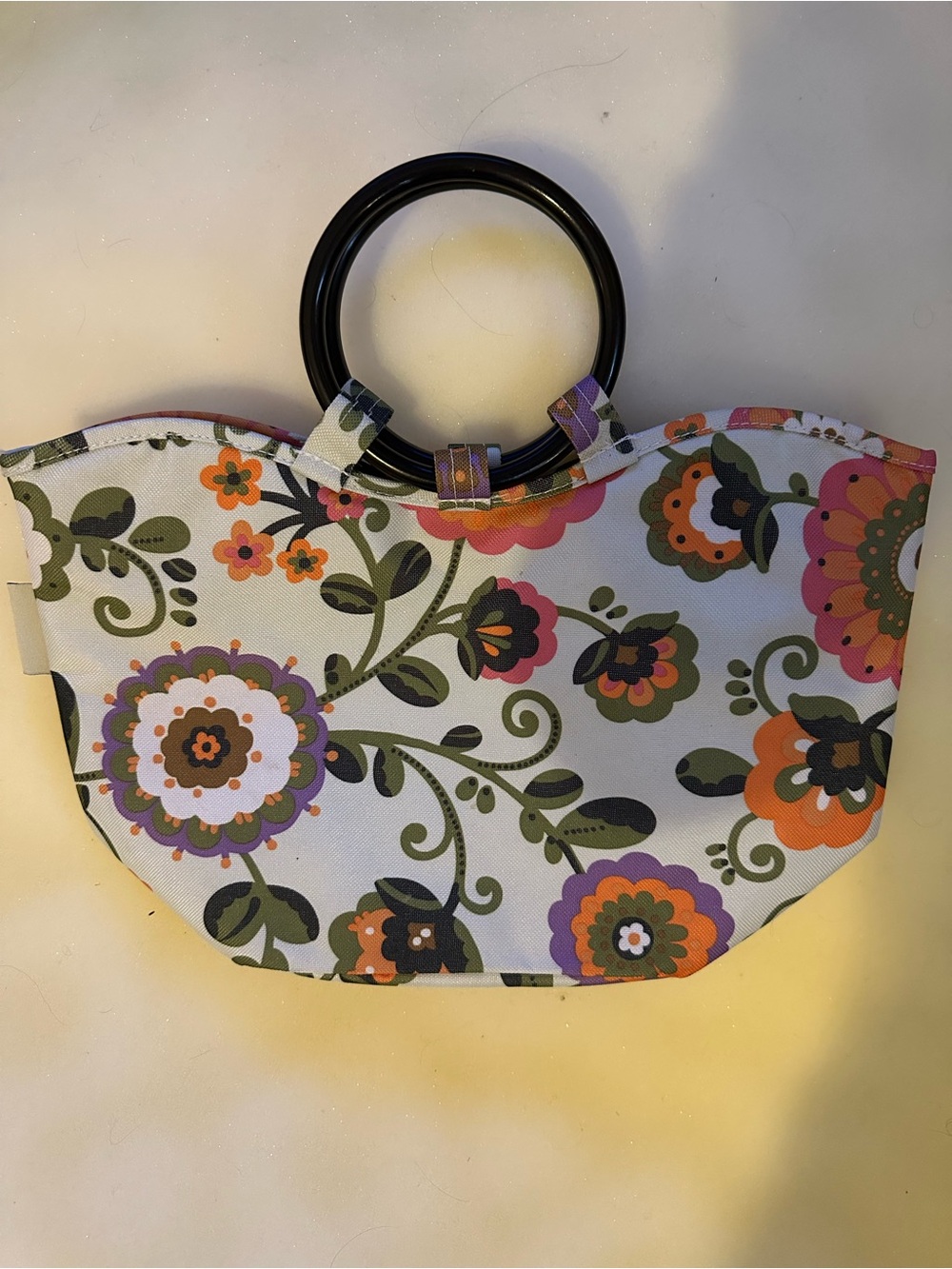 Sisters by Longaberger Floral Ring-Handle Lunch Tote
